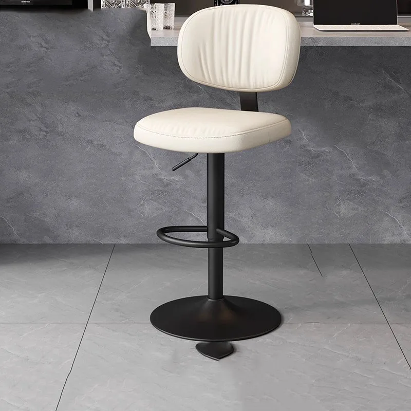 Height With Back Bar Chairs Adjustable Reception Desks Metal Swivel Bar Stools Relaxing Soft Bancos De Bar Trendy Furniture