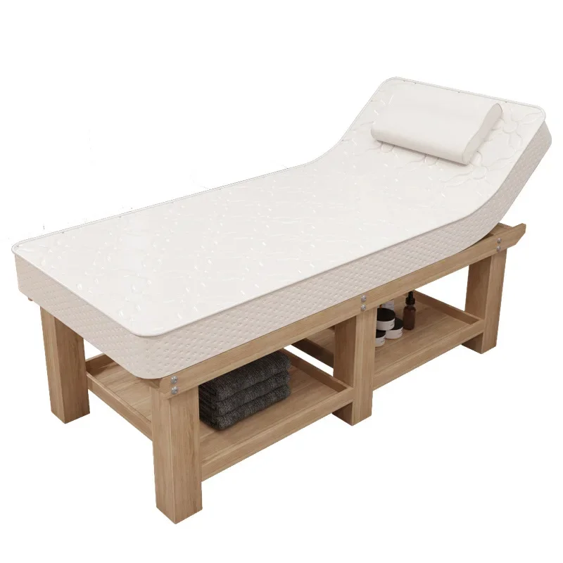 Solid wood latex beauty bed beauty salon special massage bed massage therapy ear care tattoo eyelash special