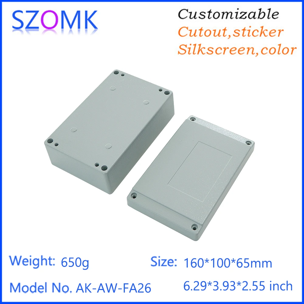 SZOMK 160x100x65mm Ip65 Die Cast Aluminum Enclosure Waterproof Box Suppliers Electrical Cabinet Box Electrical Box Metal