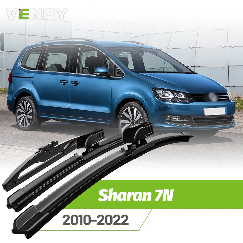 Vordere und hintere Wischerblätter-Set für VW Sharan 7N 2010-2022 Windschutzscheiben-Regenbürsten 28"+16"+14"