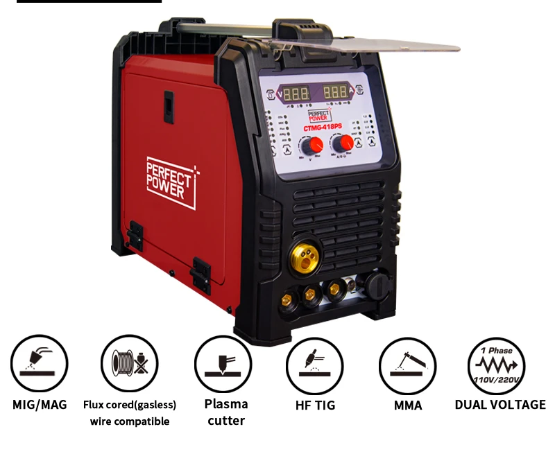 Portable Welding Machine 5 in1 Mig Mag Tig Welder Aluminum Welding Machine Soldadora Inverter Plasma Cutter Mig Welders 220v NEW