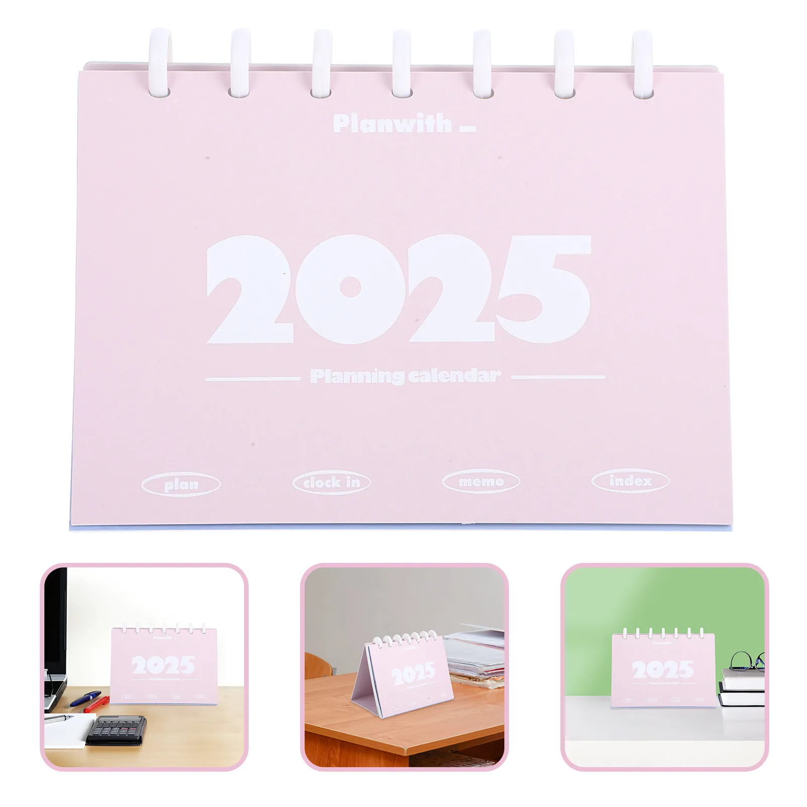 

2025 Desk Calendar Monthly Flip Standing Desktop Calendar for Office Home Study Daily Tasks Academic Planner Aesthetic