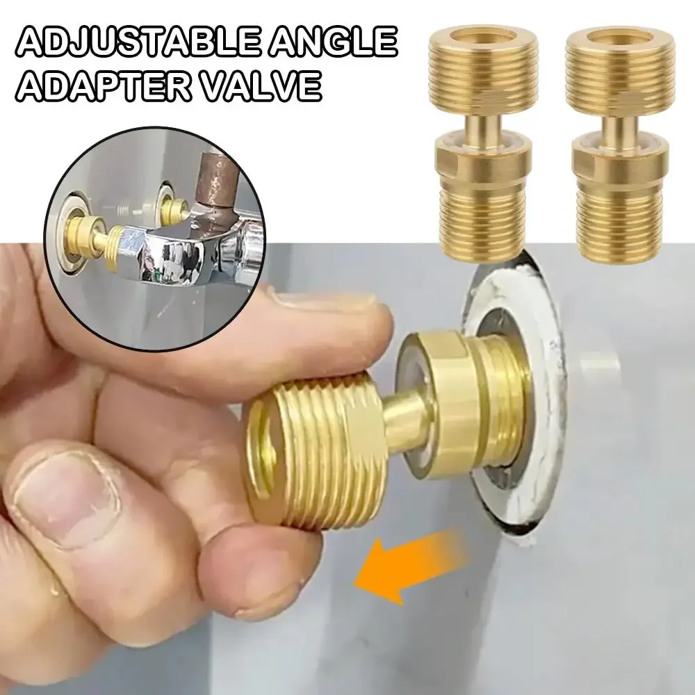 Shower Head Swivel Ball Adapter, Brass Adjustable Shower Arm Connector for Bathtub Faucet Universal Bathroom Showering Component