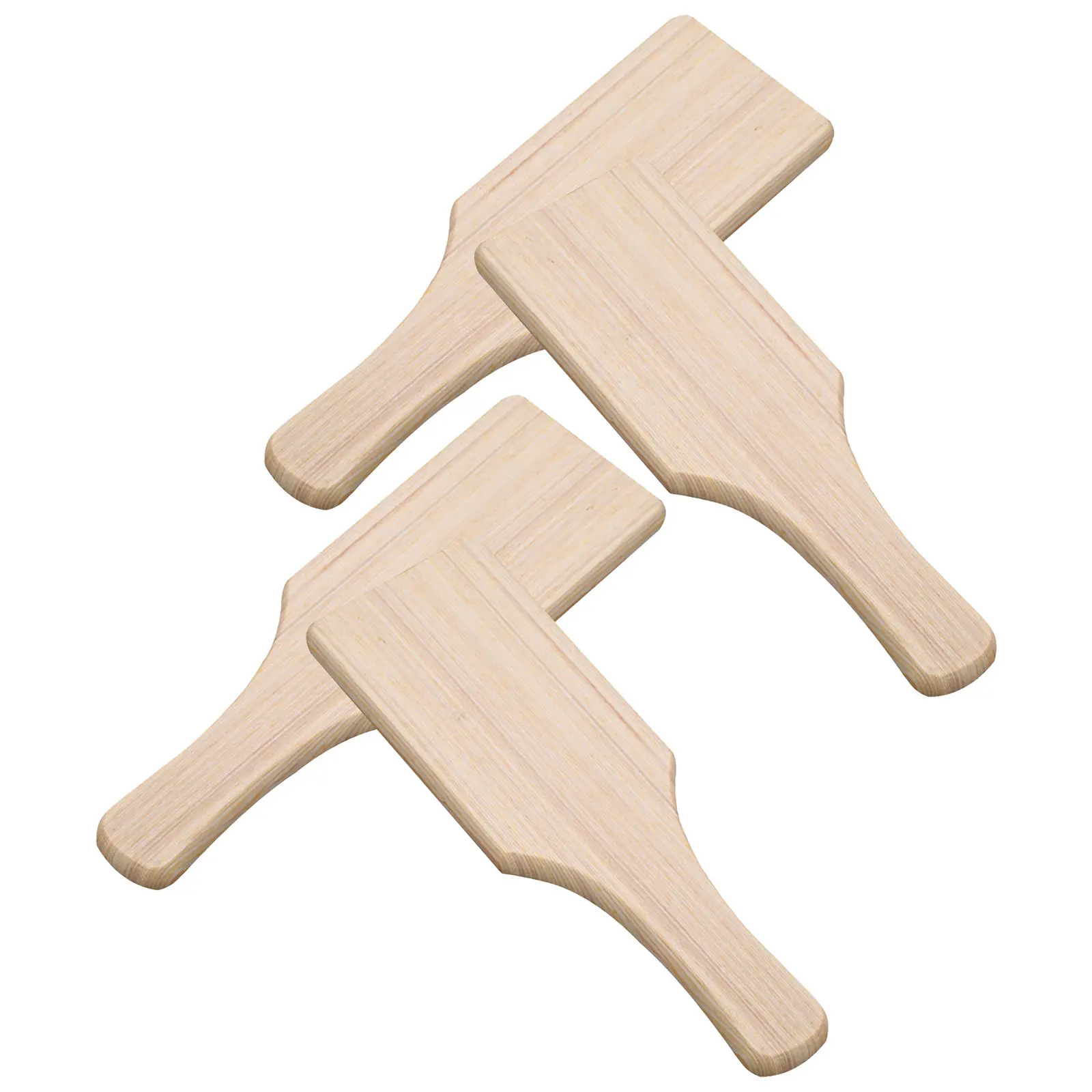 4Pcs Pottery Wooden Paddle Clay Tools Set Ergonomic Design Smoothing Board for School Ceramic Craft Paddle