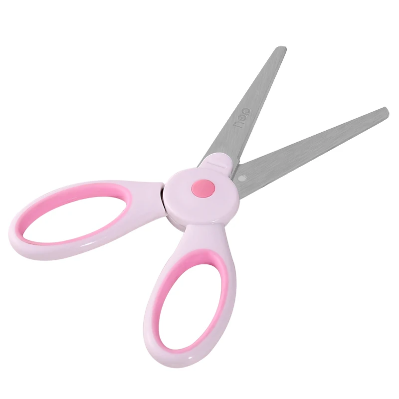 Deli 6065 DIY Craft Scissors Chat Kawaii Lovely Rabbit Shaped Safty Scissors For Kids Children Students Paper Cutting Tool