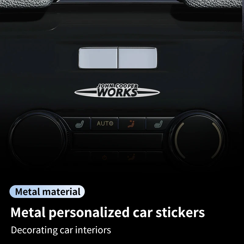 DIY Metal Car Logo Stickers Decorative Accessories For JCW WORKS Cooper F55 F56 R60 R59 R58 R57 R56 R55 R53 R52 R50 One Clubman