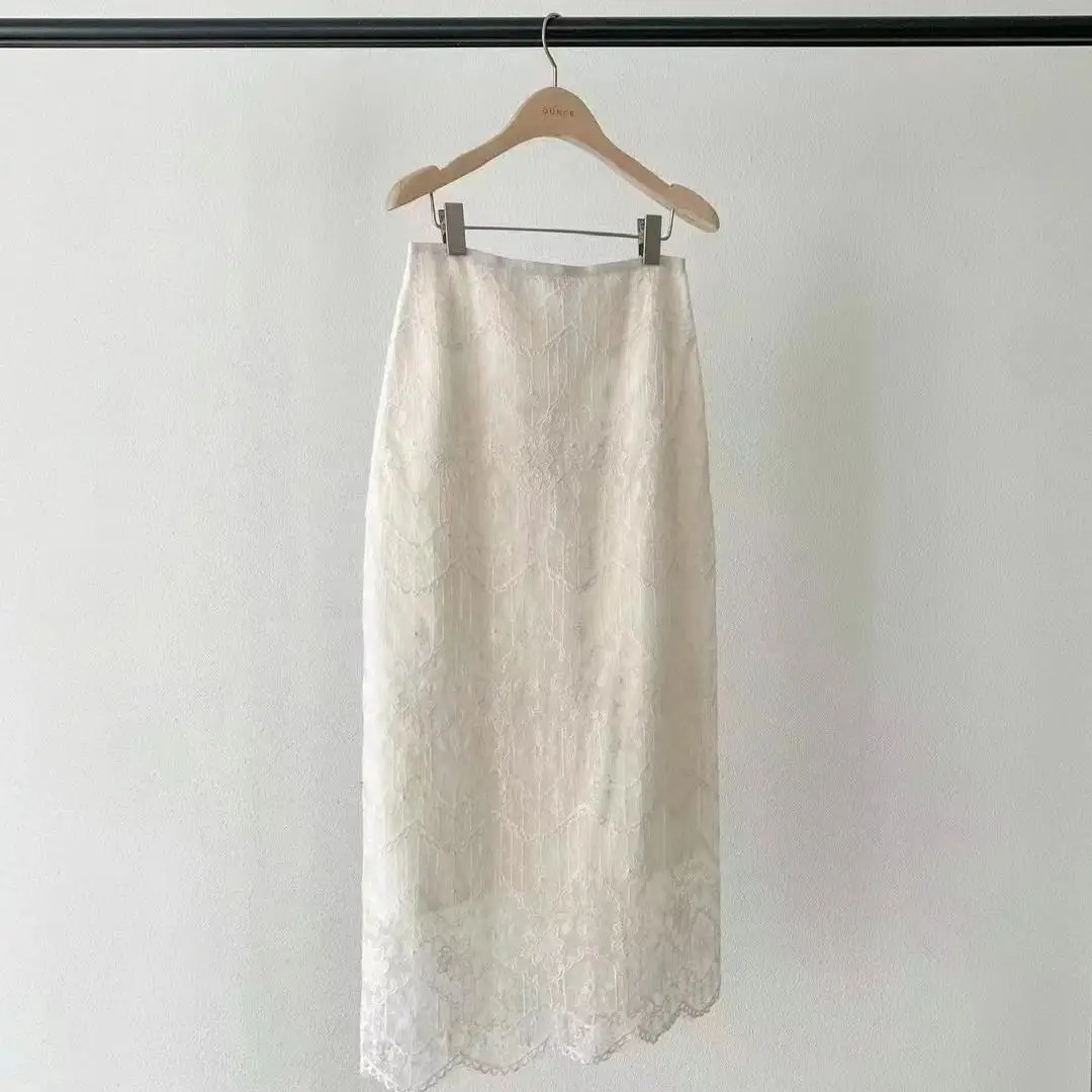 

Autumn Dongdaemun Double Layer Embroidered Lace Skirt Versatile Wardrobe Must Have for Ladies Elely Crted Masterpiece
