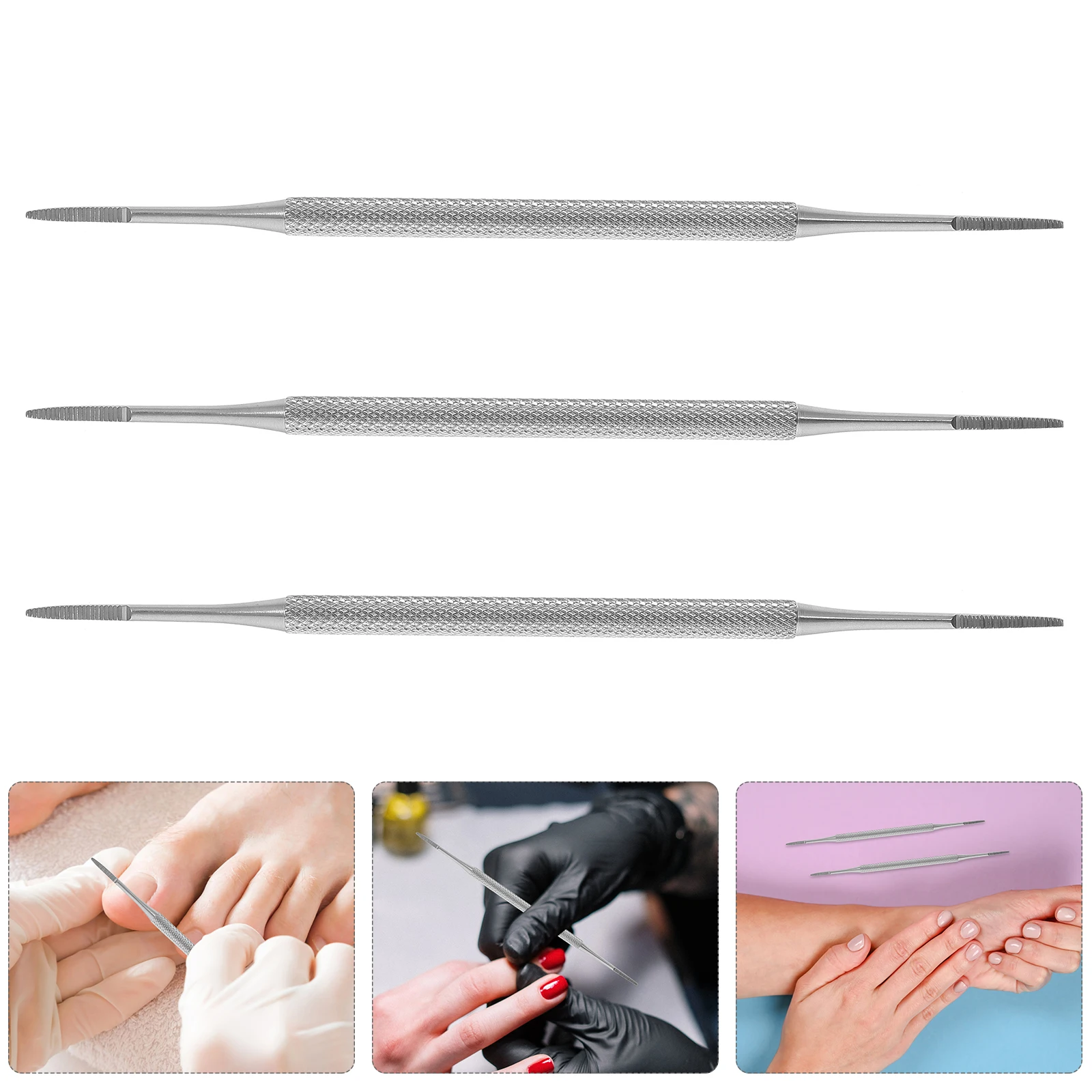 3종 스테인리스 스틸 발톱 손톱깎이 페디큐어 키트 손발톱 관리 도구 매니큐어 살롱 품질