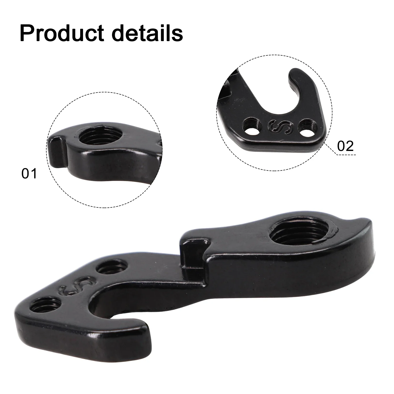 

Bicycle REAR DERAILLEUR HANGER Aluminum Alloy Tail Hook Black Rear Transmission Tail Hook For For FX Cali Bicycle Accessori