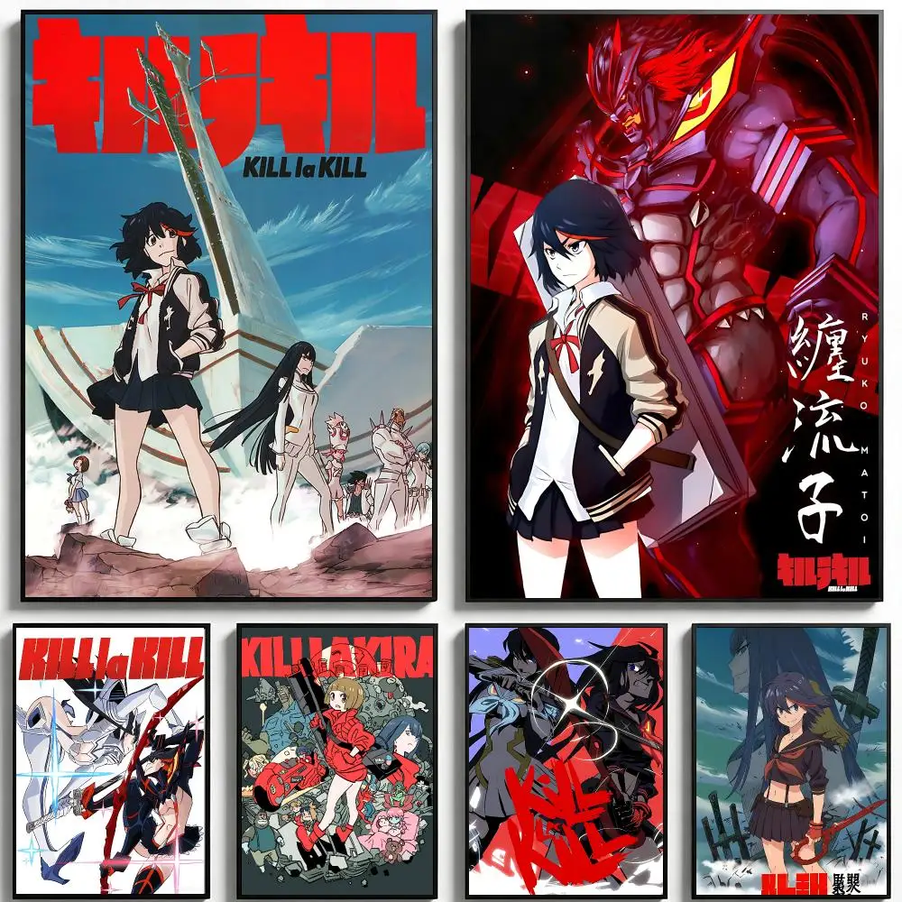 anime KILL la KILL Poster Poster HD Printing Boho Aesthetic Style Wall Art Home Decor For Living Room Bedroom Gift