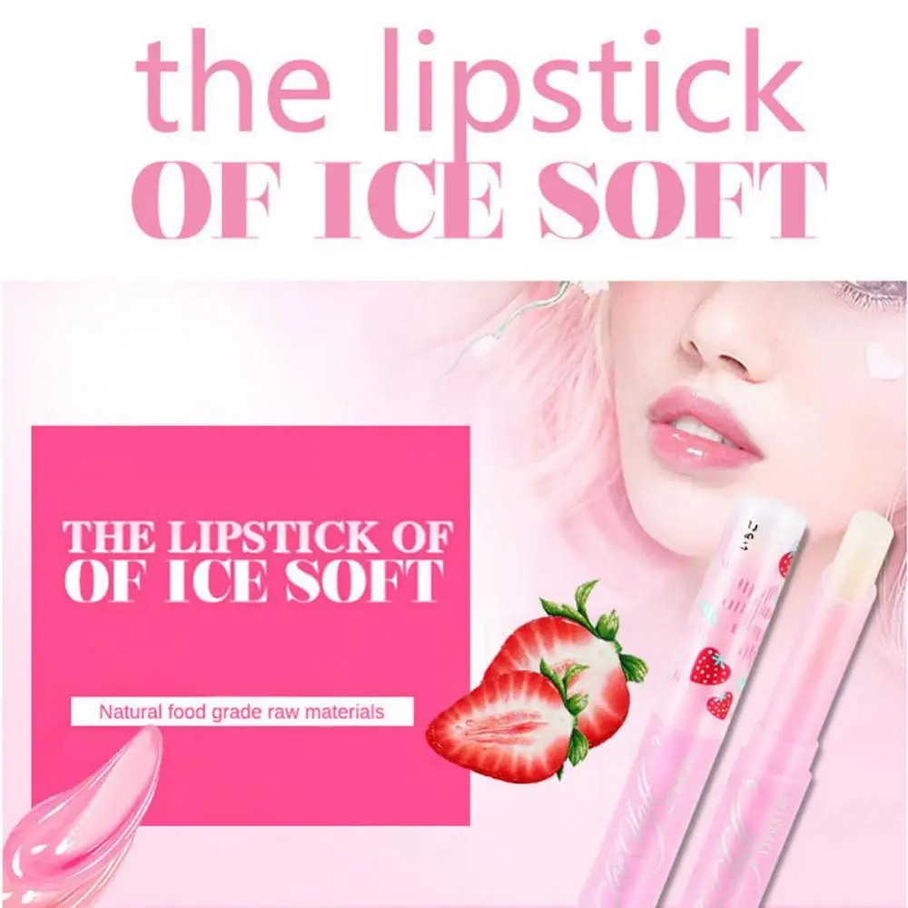 Sexy Pink Lip Balm Color Changing Lip Balm Long-lasting Moisturizing Lipstick Ice Soft Strawberry Color Lip Balm Waterproof