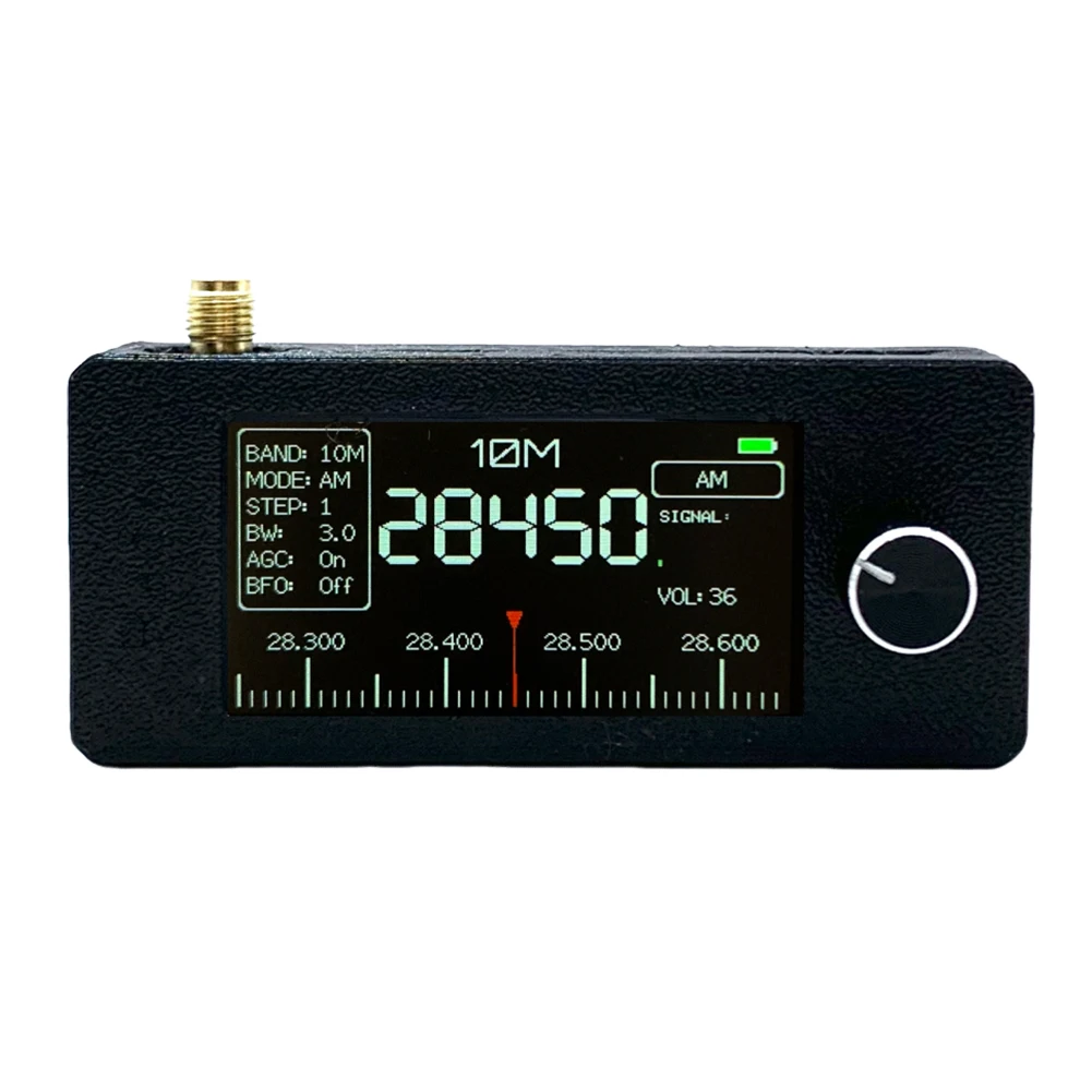 SI4732 0.5-108mhz Pocket Mini Radio 1.9inch IPS Screen FM/AM Radio with Antenna All Band Radio Receiver HF SW MW VHF Radio