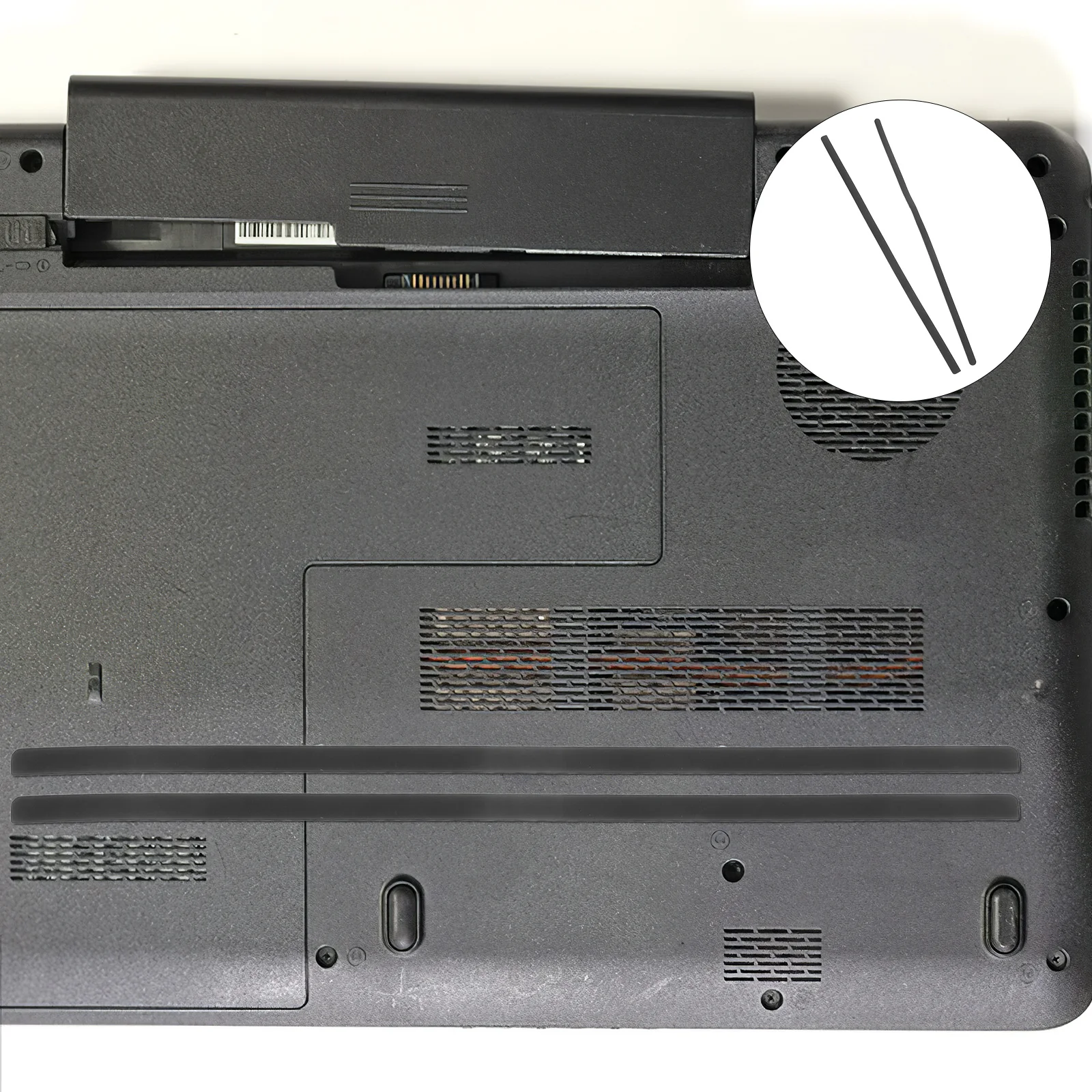 

2Pcs Rubber Feet Strips Laptop Bottom Case Nonskid Bumper Pads Antislip Design Easy Install Laptop Rubber Feet