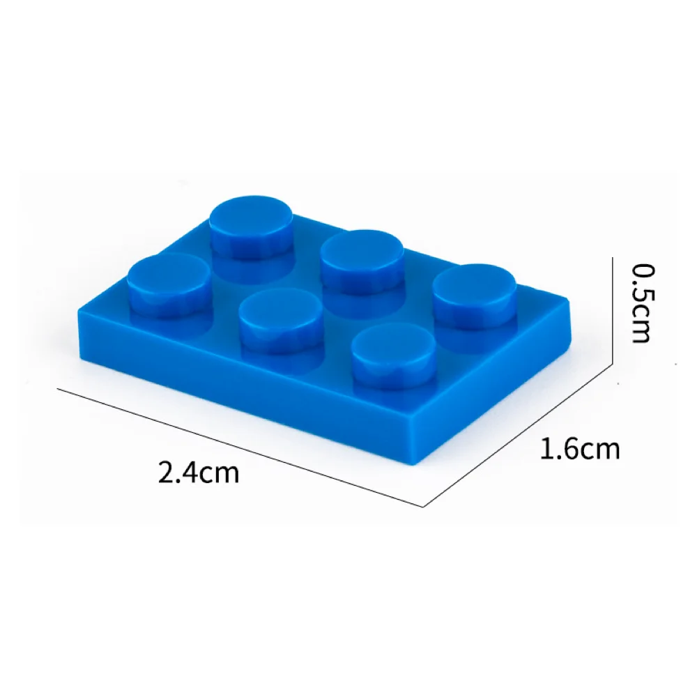 บล็อกก่อสร้าง DIY 50ชิ้น/ล็อตขนาด2x3จุดของเล่นสำหรับเด็กอิฐพลาสติก3021