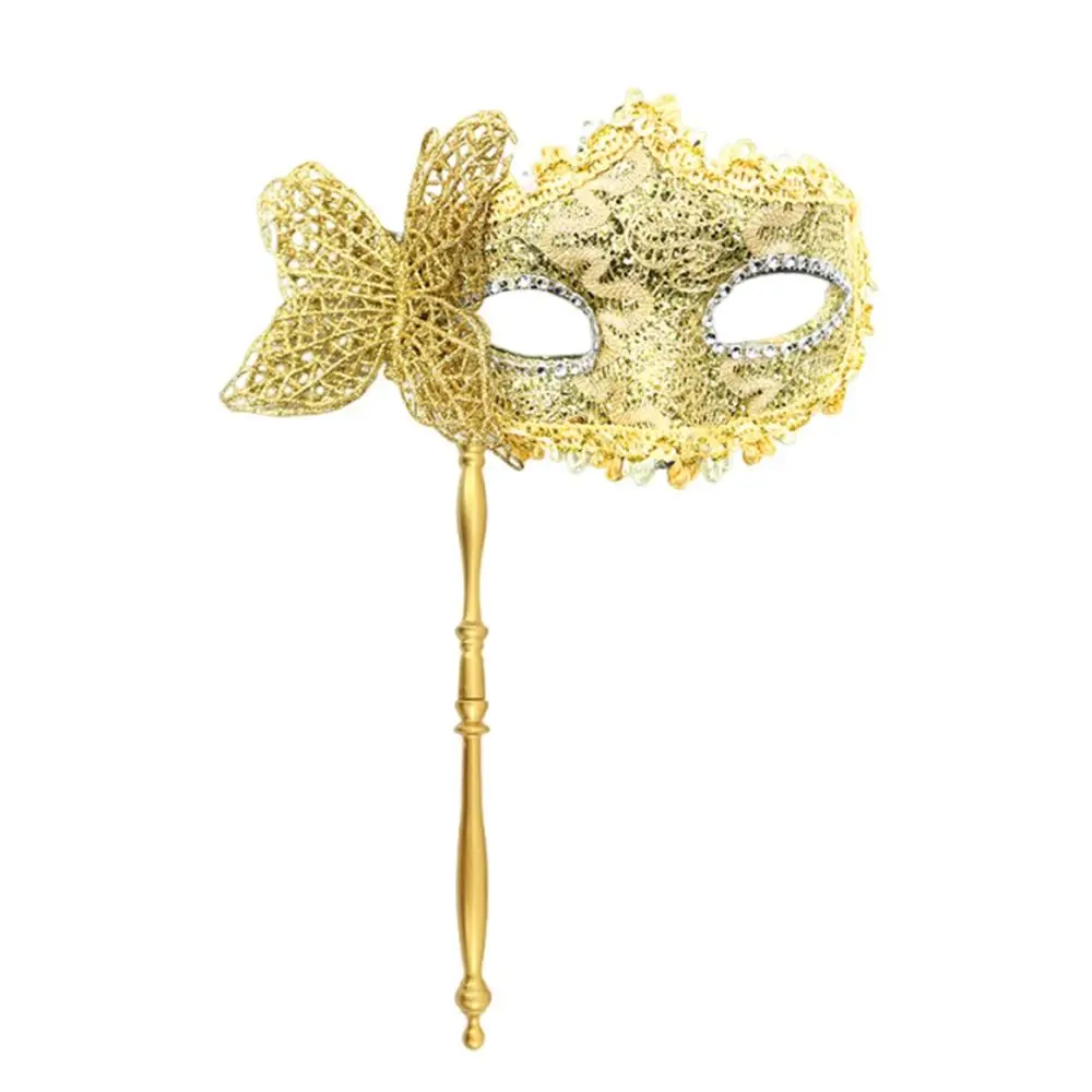 Venezianische Party-Handmasken mit Stab, Schmetterlings-Masken für Festival-Kostümpartys, Mardi-Gras-Masken mit Haltestab – Detail 9