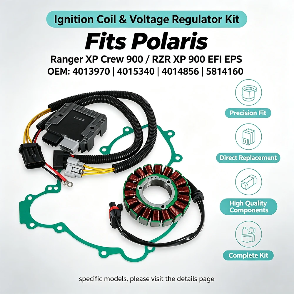 Stator Coil & Regulator Rectifier For Polaris Ranger RZR General XP 900 EFI EPS 1000 Turbo 4013970 4015340 4016868 4014856