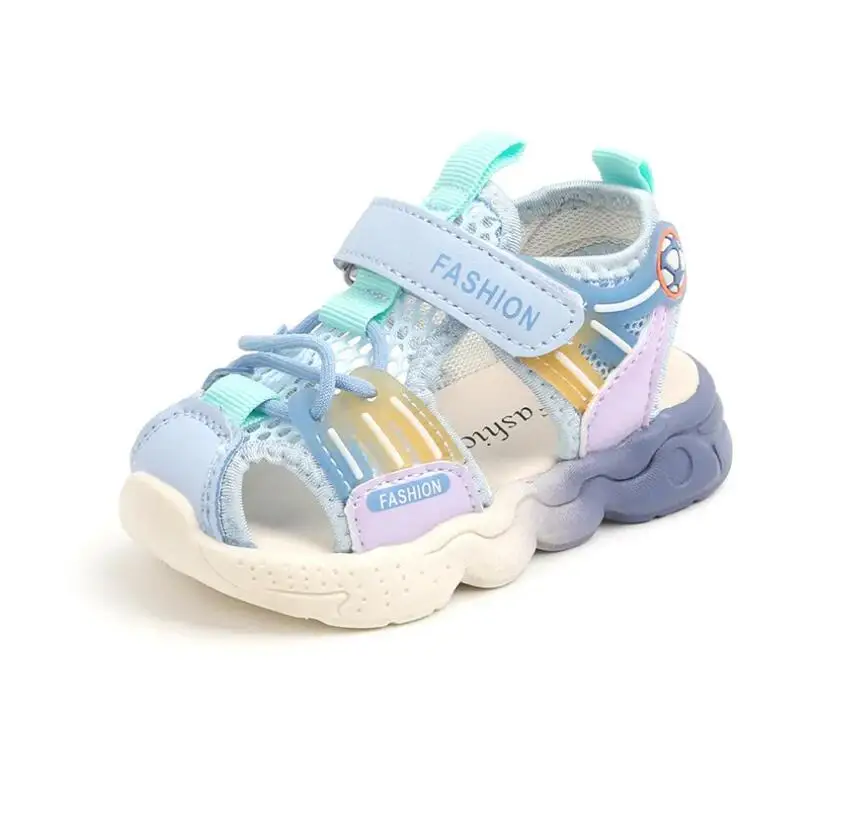 

2023 Summer Children Shoes Boys Soft Soles Beach Shoes Male Baby Baotou Anti-kick Children's Sandals Girls Summer Sandals