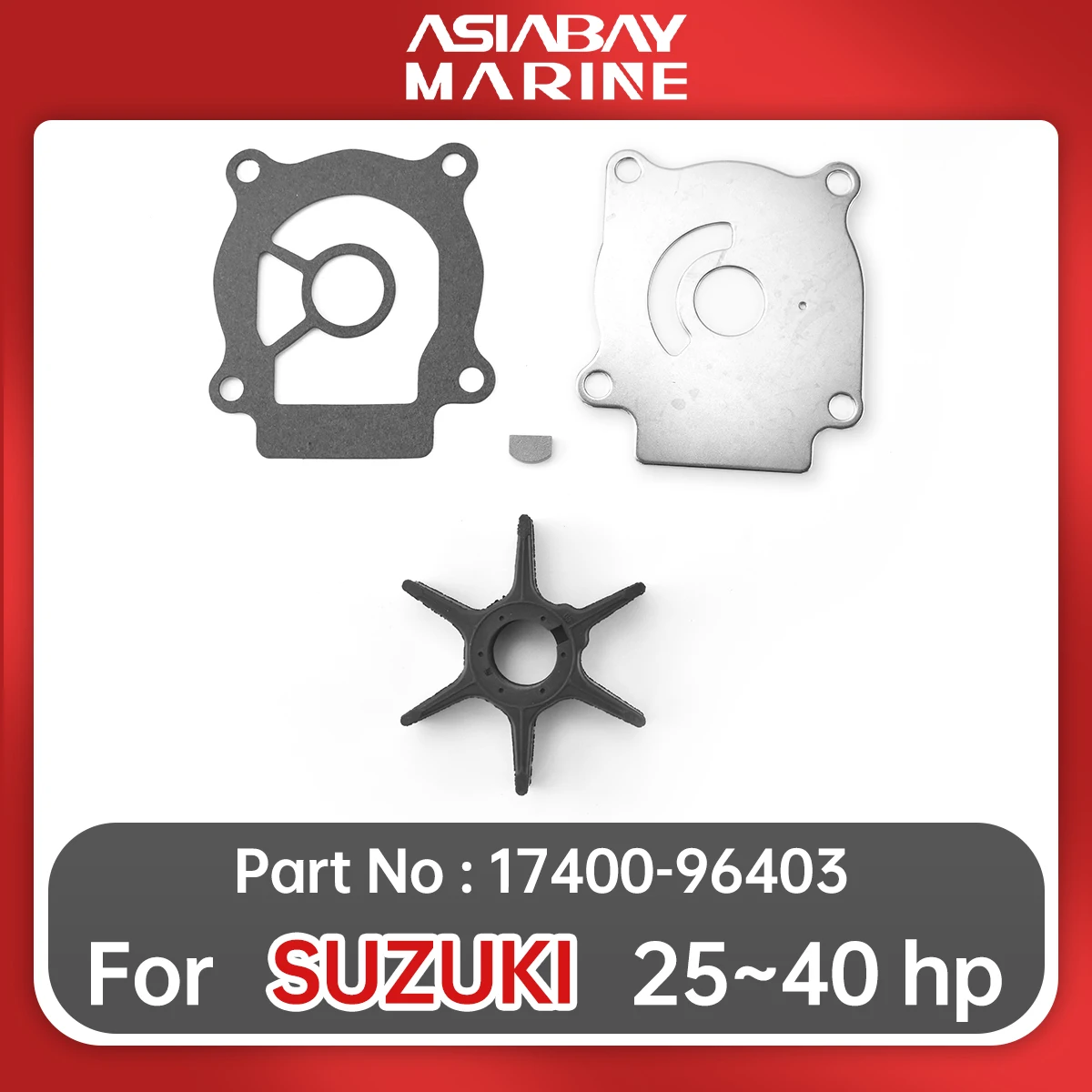 Impeller Water Pump Repair Kit For DT25 DT30 DT35 DT40 Suzuki Outboard Engine 25 30 35 40 Hp Marine Boat Engine Part 17400-96403