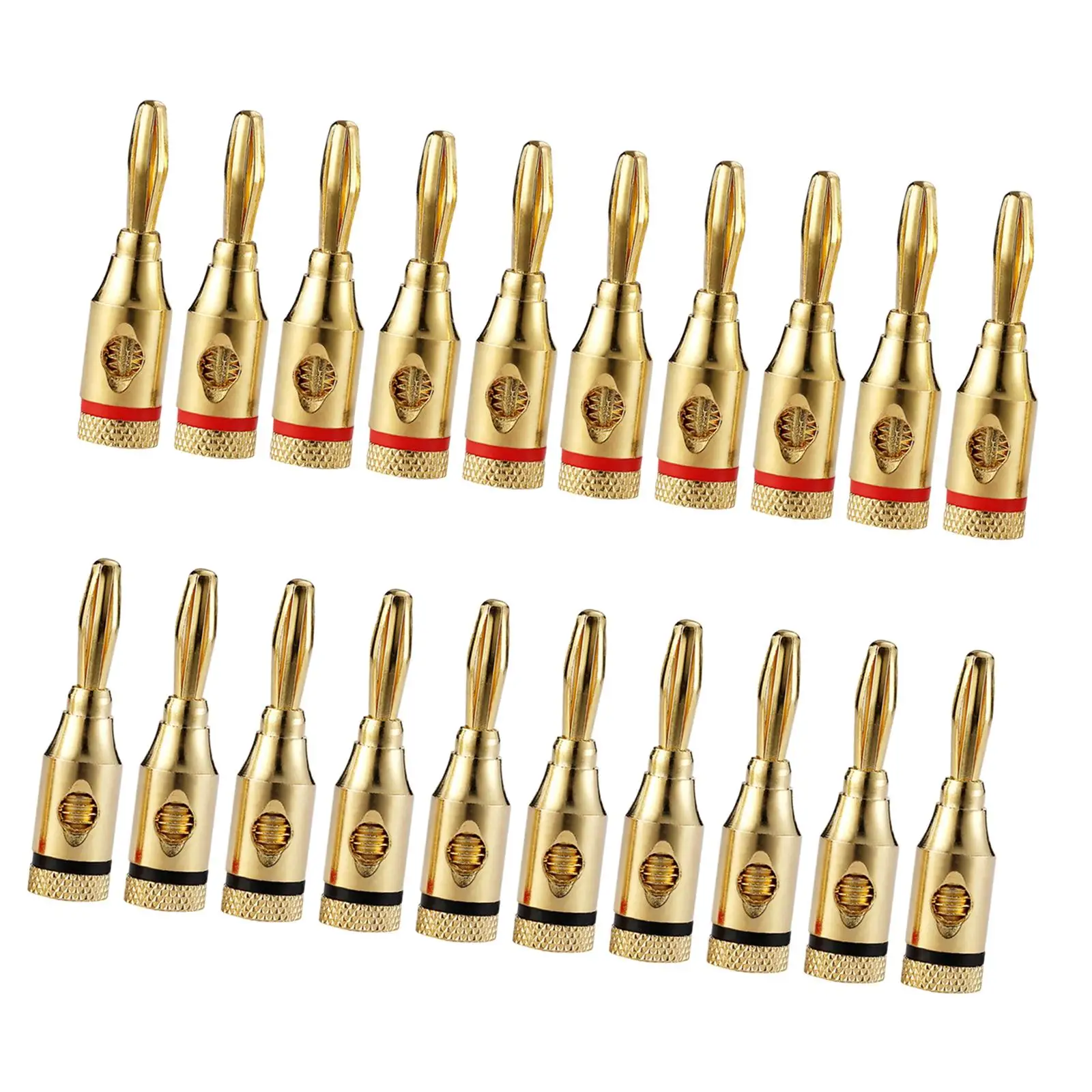 20 шт. Вилки типа «банан» Универсальные, простые в установке, позолоченные