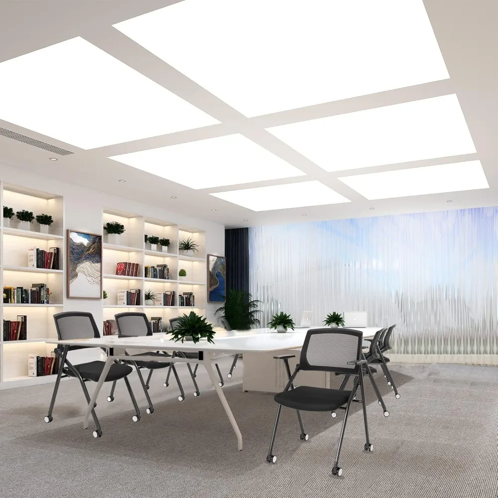 8 Pack Executive Office Chairs with Caster Adjustable Armrest Ergonomic Mid-Back Breathable Mesh Foldable Conference Reception