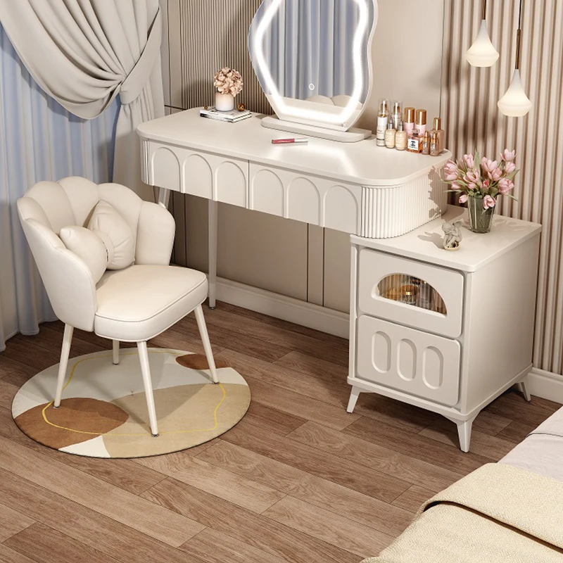 

Women Cosmetics Vanity Table Bedroom Makeup Drawers Computer Dressing Table Bedside Study Mesa De Maquillaje Trendy Furniture