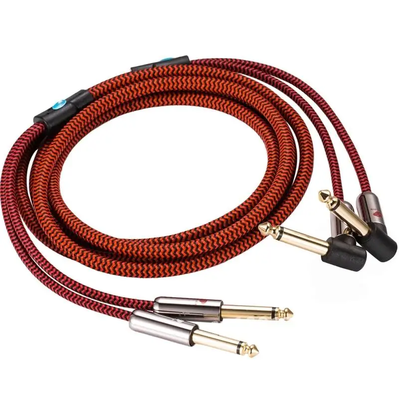 Audiophile 1/4 Inch TS Jack Audio Cable Dual 6.35 to Dual 6.35 for AMP Sound Mixer Electronic Organ Guitar Cable 1M 2M 3M 5M 8M