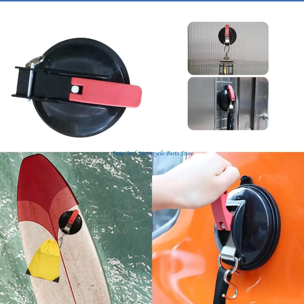P9FD Universal Vehicle Vacuum Hook 130mm Long Secure Grip Suction Cup Mounting Hook