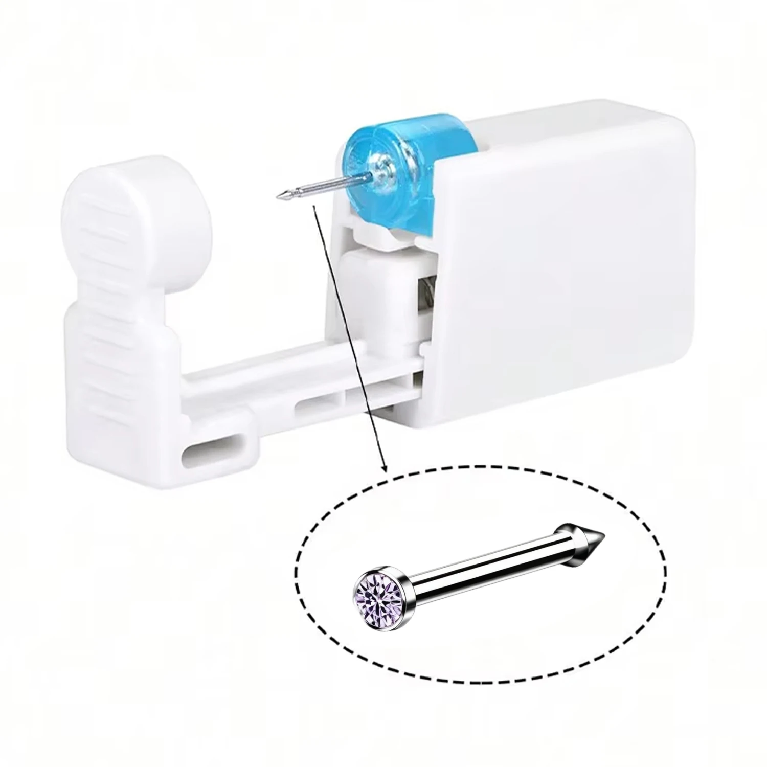 1 Pack Nose Piercing Kit, Disposable Sterile Piercing Unit For Self Nose Piercing Gun, Nose Stud Tool,Nose Piercing Kit
