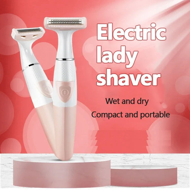 Electric Women Shaver Razor Facial Body Leg Arm Back Bikini Trimmer Lday Washable AA Battery Type Hair Removal Shaving Machine