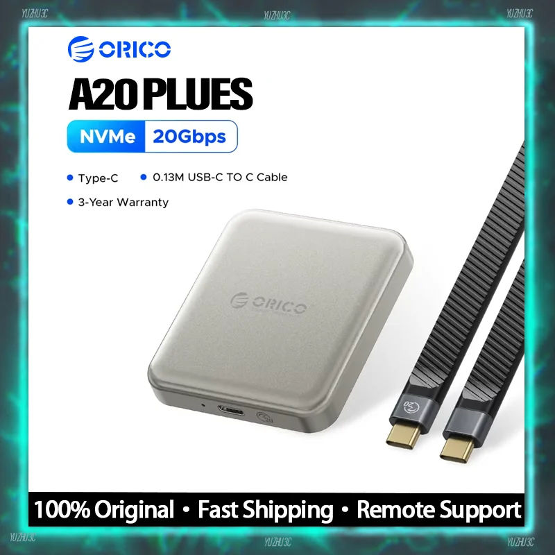 Магнитный портативный SSD ORICO USB3.2, 20 Гбит/с, поддержка видеозаписи 4K ProRes для iPhone 15 Pro Series, внешний твердотельный накопитель