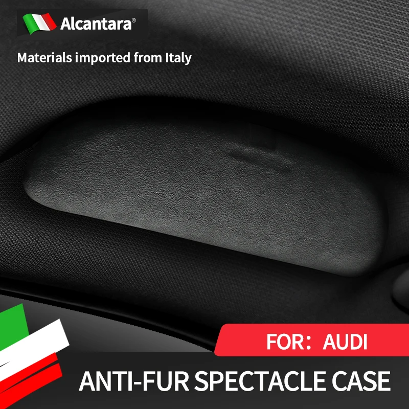 Alcantara Suede Car Glasses Case Storage Box Sunglasses Holder Auto Accessories Dedicated For Audi A1 A3 8P A4 A5 A6 C7 A7 S3