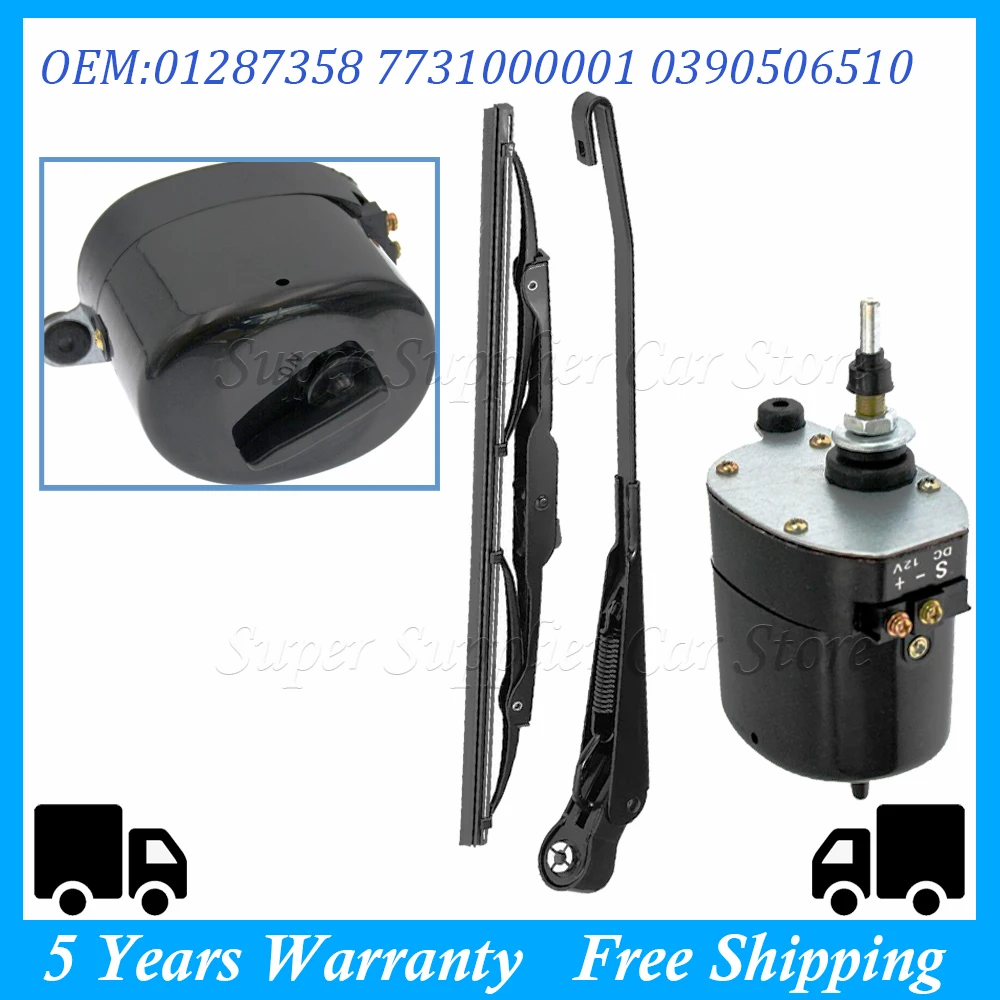 Fit For Willis Jeep Tractor Universal 12V Windscreen Wiper Motor Or Arm With Blade 7731000001 0390506510