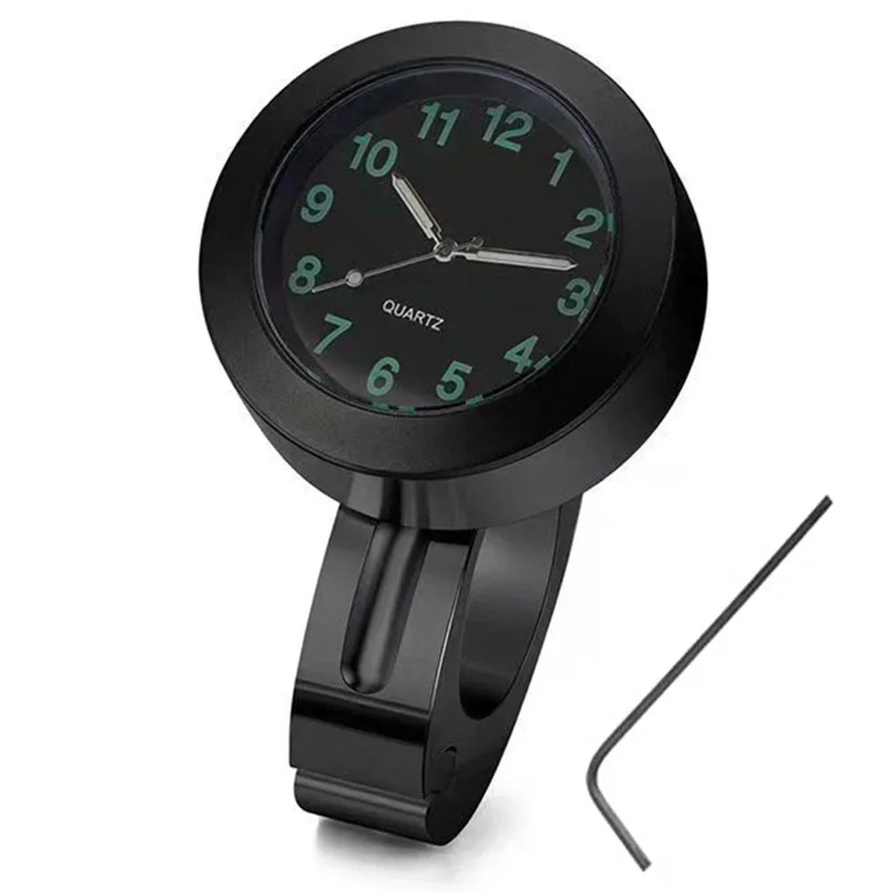 

For Custom Bicycles Motorcycle Clock For Riding For Outdoor Use Black Quartz Mechanism Simple Check While Riding