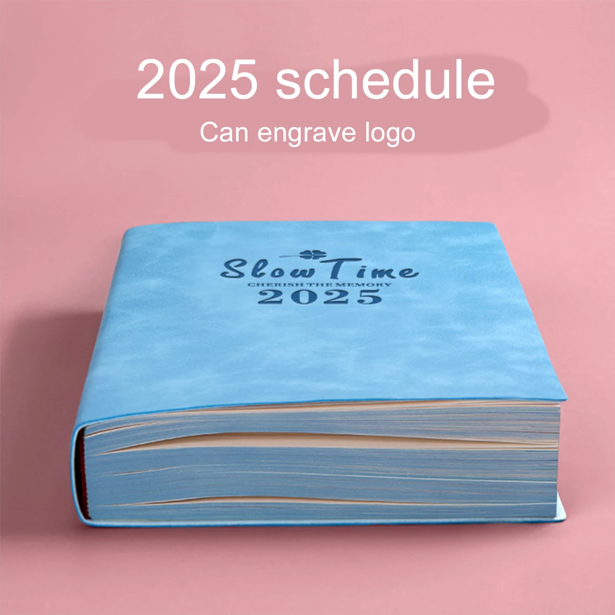 （Can Engrave Logo ) 2025 Student Daily Planner, A5 Business Schedule, 365-day Time Management, Work Record, Self-discipline