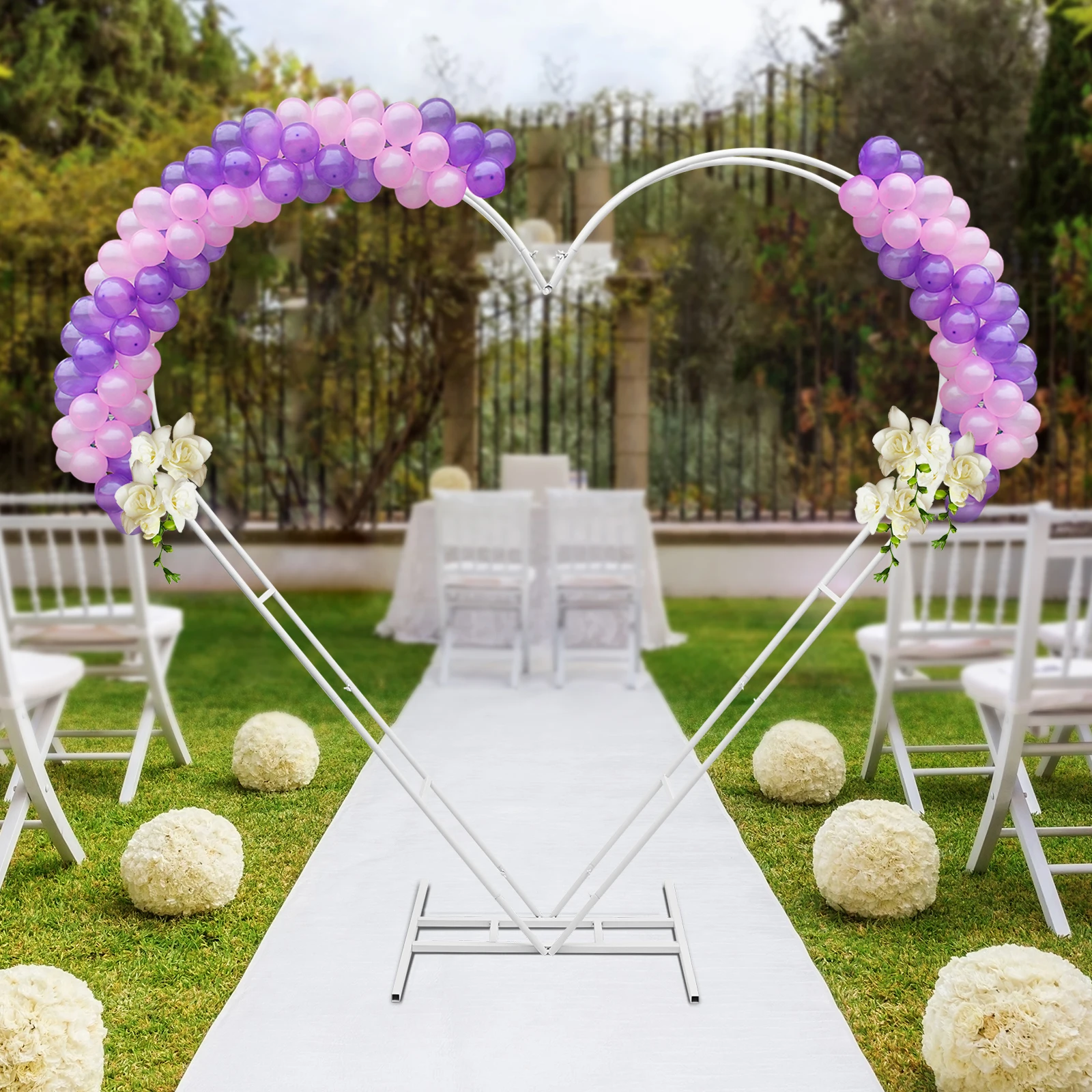 

2*2.1m Heart Shape Metal Wedding Balloon Arch Backdrop Stand Frame Party Decoration Flowers Background Stand