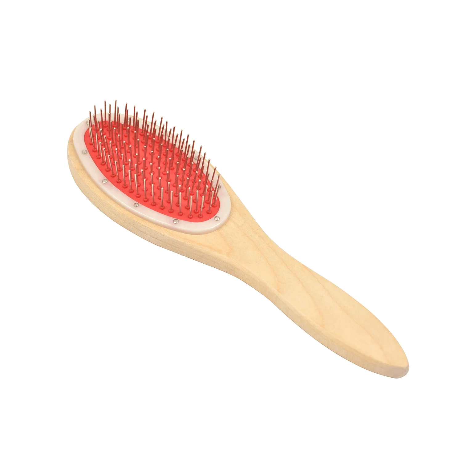 1 Pc Wooden Handle Massage Hair Brush Hair Brush Styling Tool With Metal Pins Air Cushion Massage Hair Comb