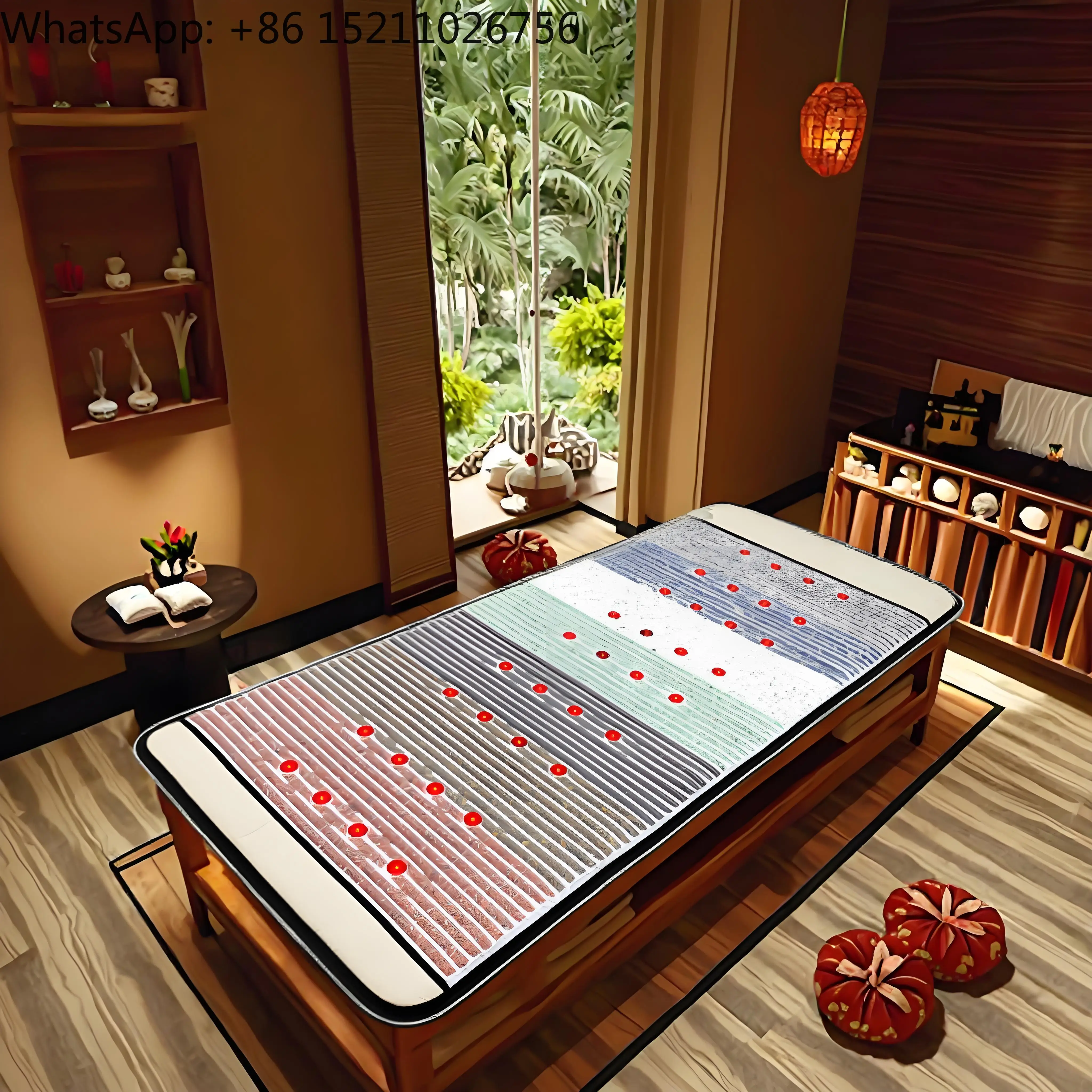 New Invention Spa Beauty Heating Pads Body Muscles Warm Amethyst Thermal Massage Mat Crystal Mattress