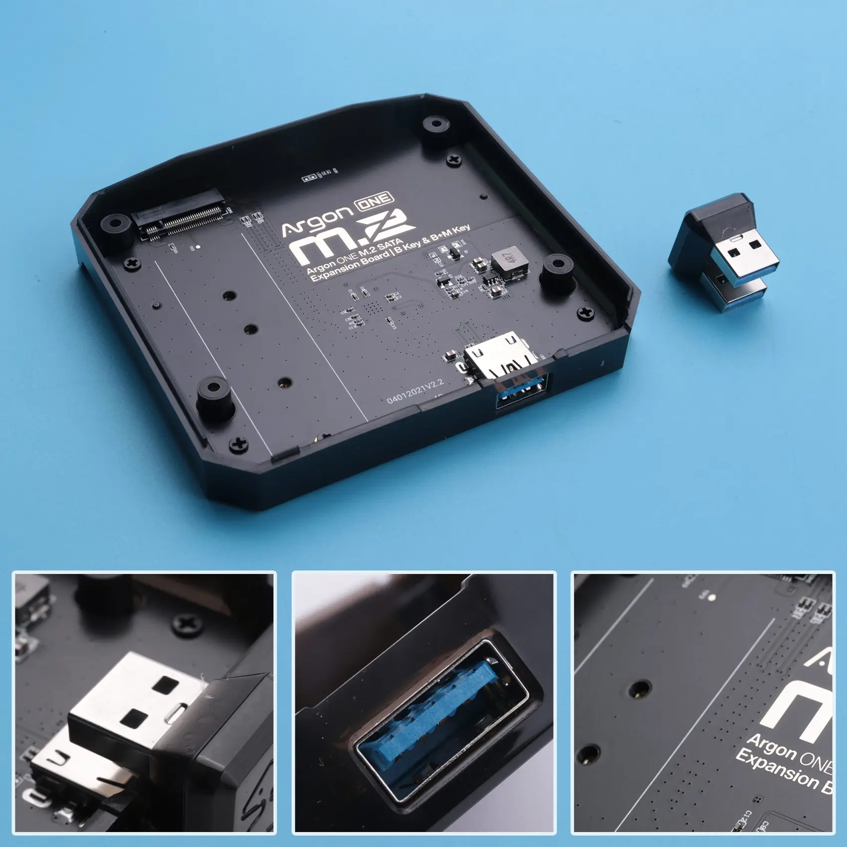 M.2 لوح تمديد USB 3.0 إلى M.2 SATA SSD محول لراسبيري Pi 4 نموذج B قاعدة لحالة الأرجون ONE V2/M.2
