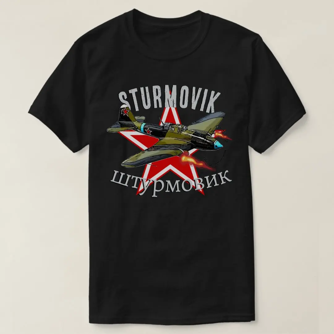 

WWII Soviet Ilyushin Il-2 Sturmovik Ground Attack Aircraft T-Shirt 100% Cotton O-Neck Short Sleeve Summer Casual Mens T-shirt