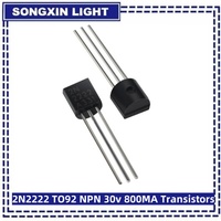 50/100PCS SAMIROB Transistor Kit 2N2222 TO92 NPN 30v 800MA Transistors Electronic kit