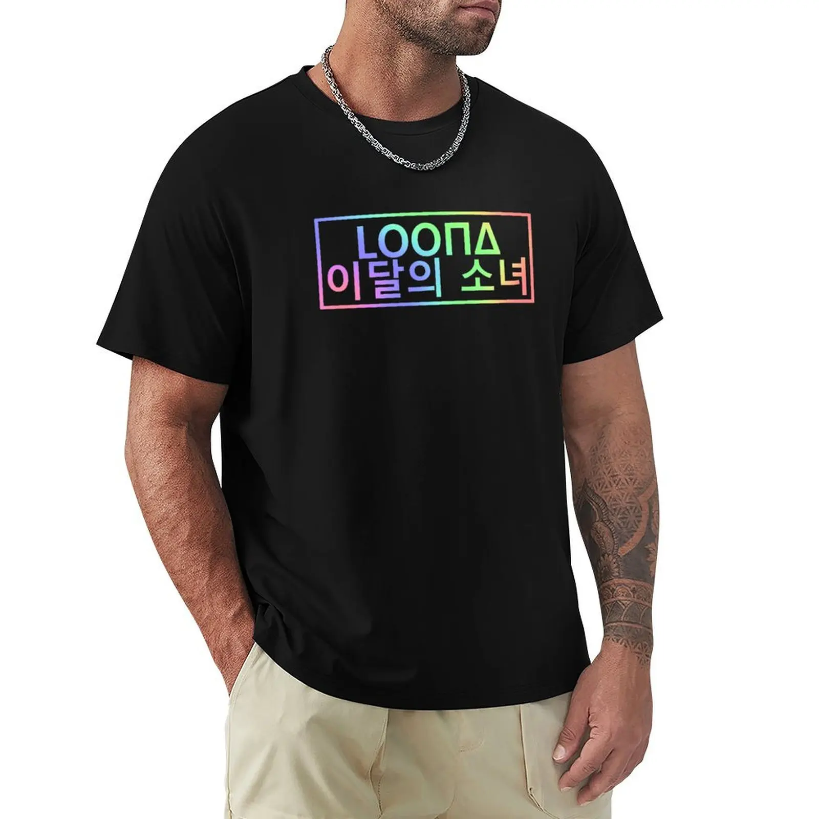 

LOONA kpop T-Shirt oversized cheap stuff summer top anime clothes Short sleeve tee men