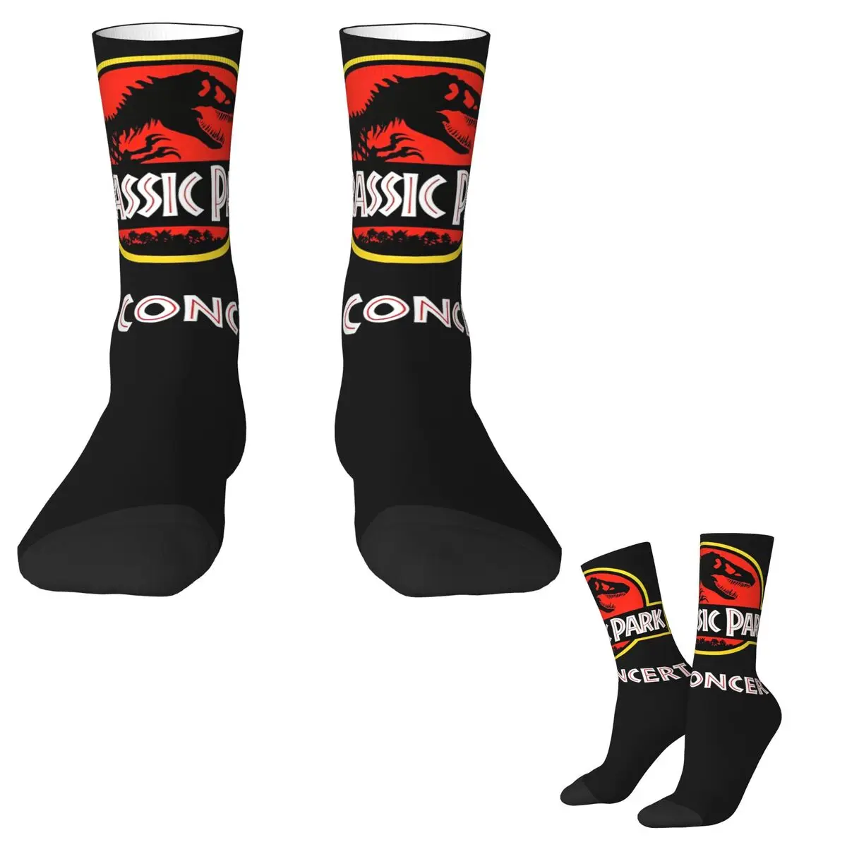 Women Men Socks 2024 Best-Selling Jurassic Park  Tops Jurassic World Stocking Autumn Medium Soft Sock Skateboard Anti Sweat Sock