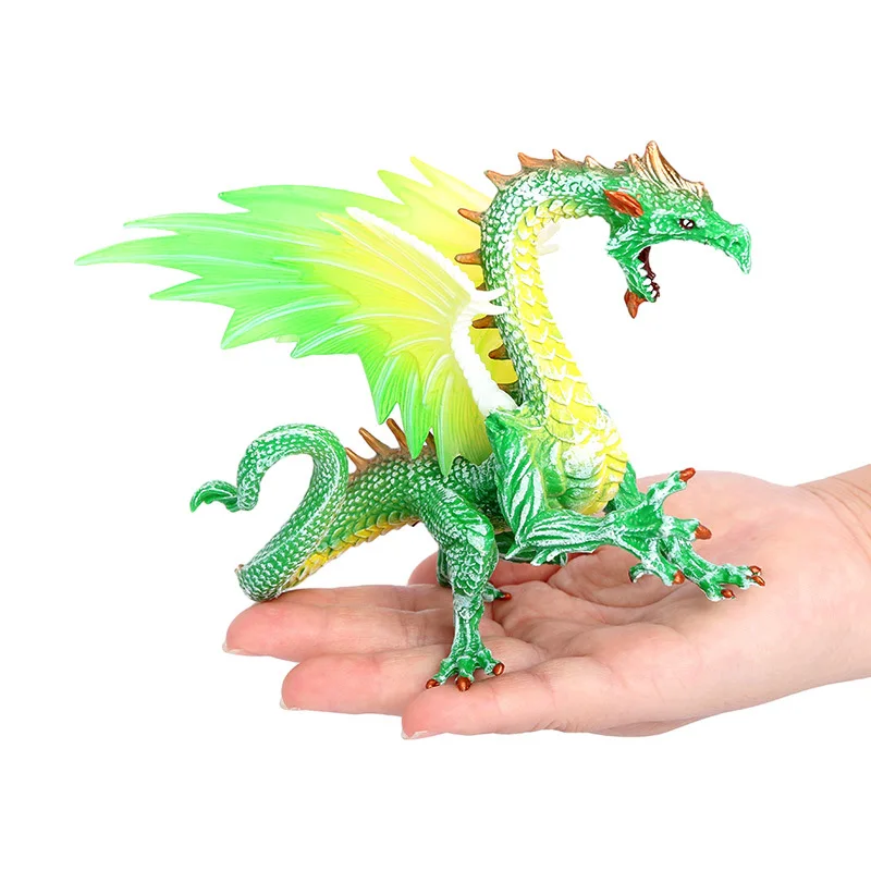 Kids Puzzle Toy Cognitive Animal Simulation Western Mythical Beast Dragon Ice Flying Dragon Animal Dinosaur Model Toys Ornaments