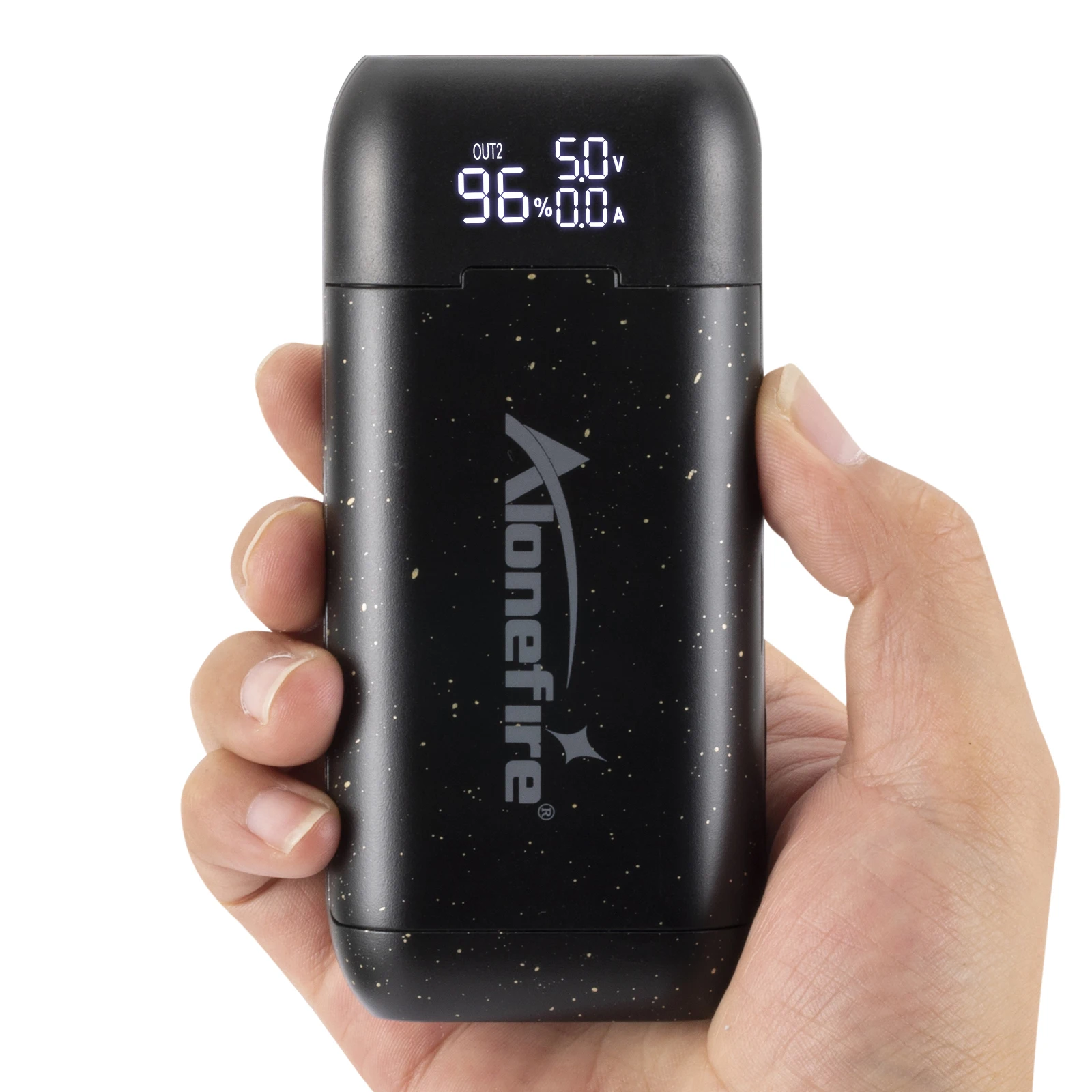 Alonefire PD2 LCD USB Charger 18650/21700Lithium Battery 5V 2A Power Bank flashlight Torch Headlamp Handheld fan Battery Charger