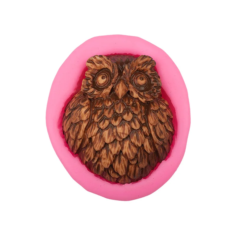 Silicone Liquid Mold Owl Handmade Soap Mould Cake Decoration Baking Tool 19-64