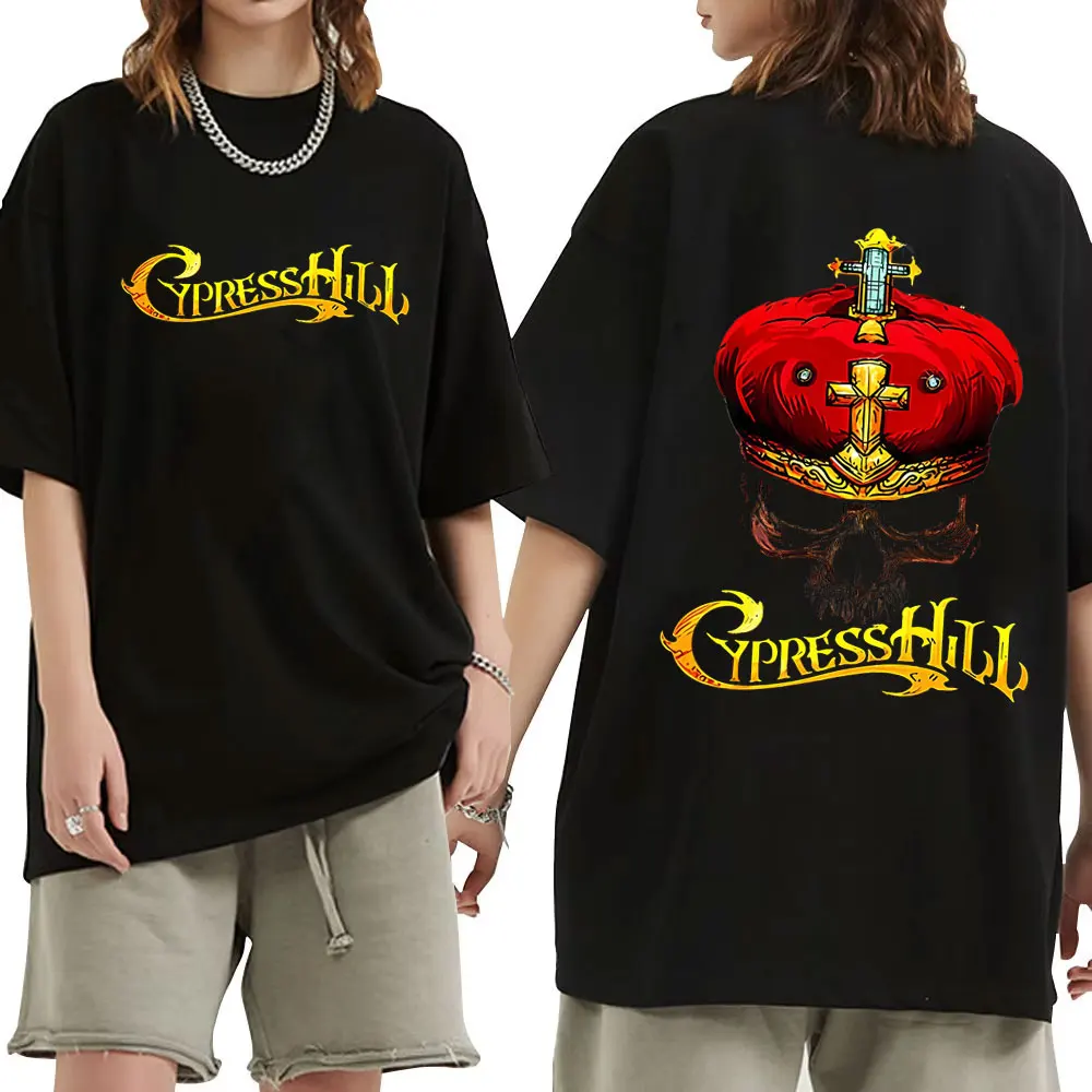 

Rapper Cypress Hill Stoned Raiders T-shirt Skeleton Graphic Tshirt Male Vintage Casual T Shirts Men Women Hip Hop Fashion Tops