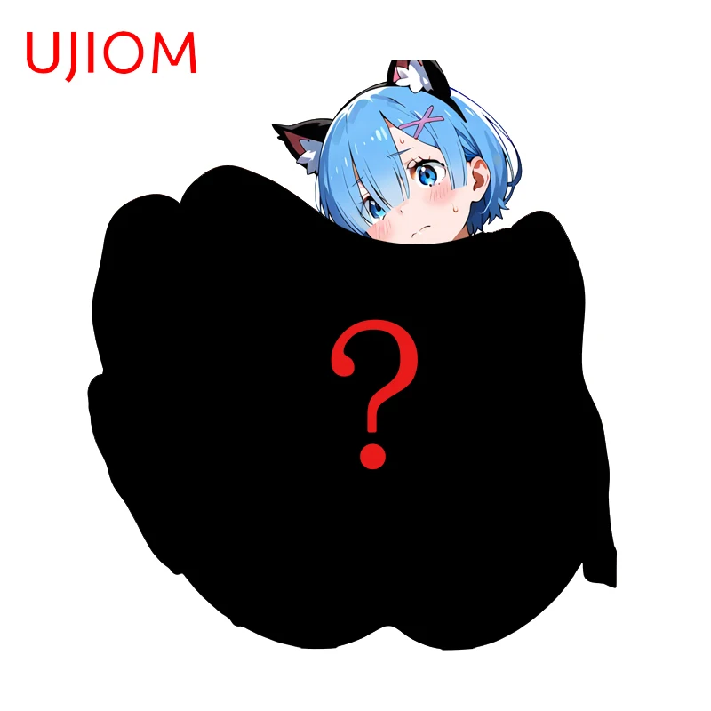 UJIOM Rem Cat Ears Figure Wall Sticker Enchanting Tendy Attractive Unique Waterproof Decal Suitable For High Quality DIY Decor