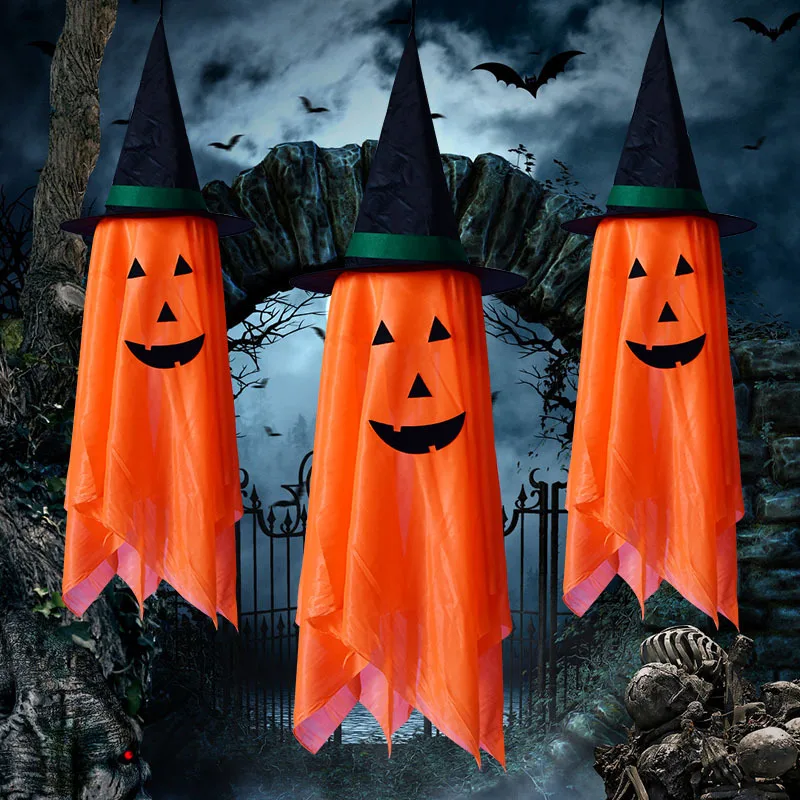 

2PCS/Set Hanging Pumpkins Halloween Party Ceiling Decoration DIY Party House Decor Pendant