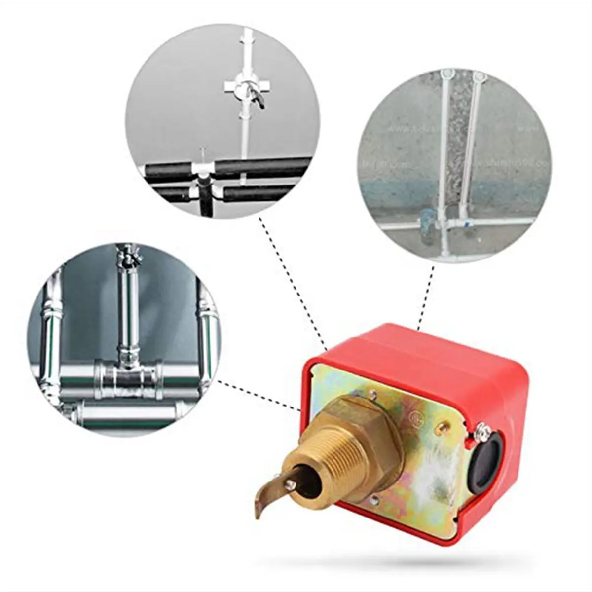 #05A HFS-20 R3/4 Threaded Propeller Liquid Water Oil Flow Sensor Switch,HFS-20,(Plastic+Metal)