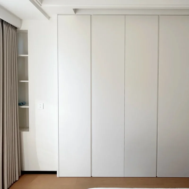 Modern Minimalist Antique Wooden Panel Modular Multi-Tier Storage Wardrobe for Hotel Apartment Bedrooms and Living Rooms